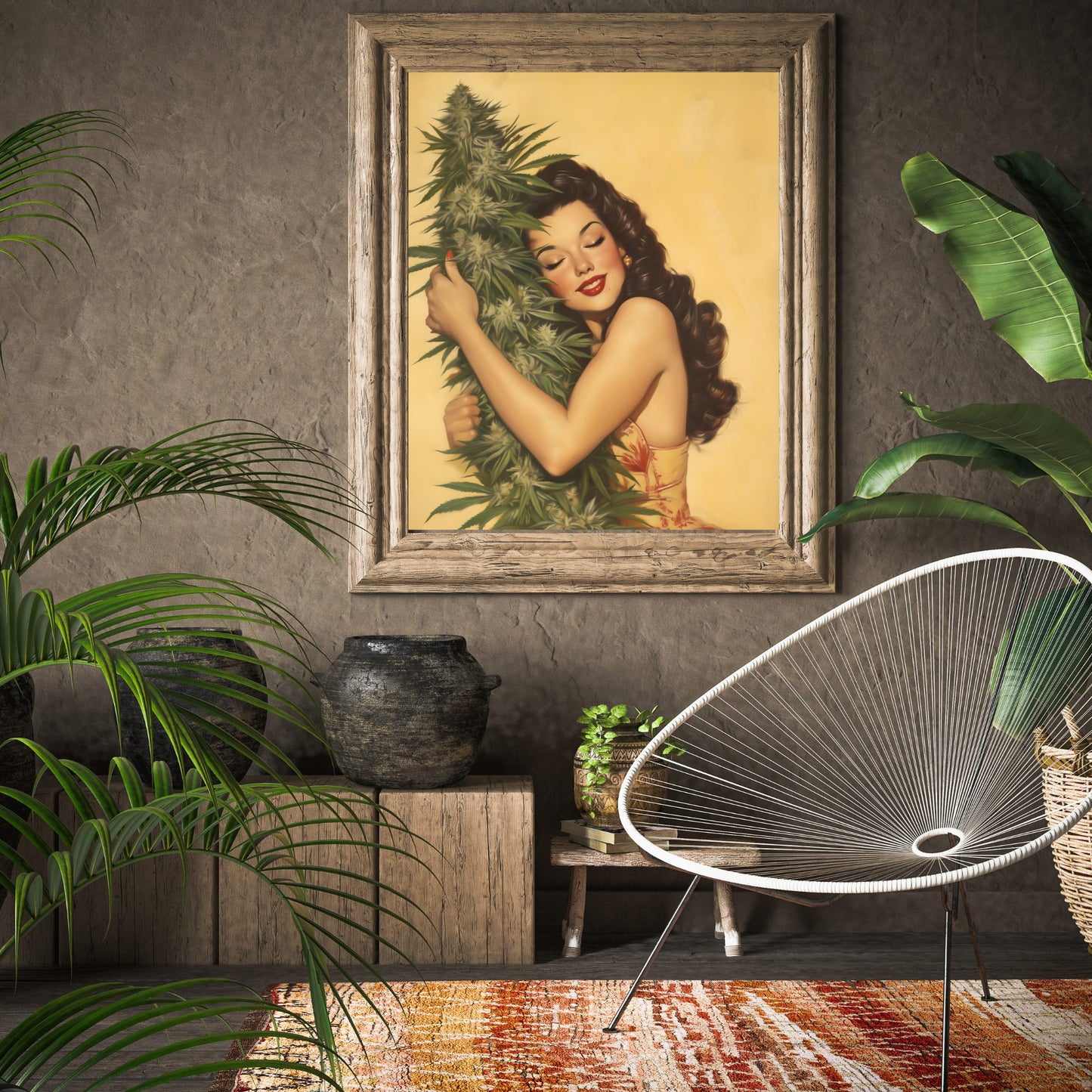 Wrapped in Green - Vintage-Inspired Art