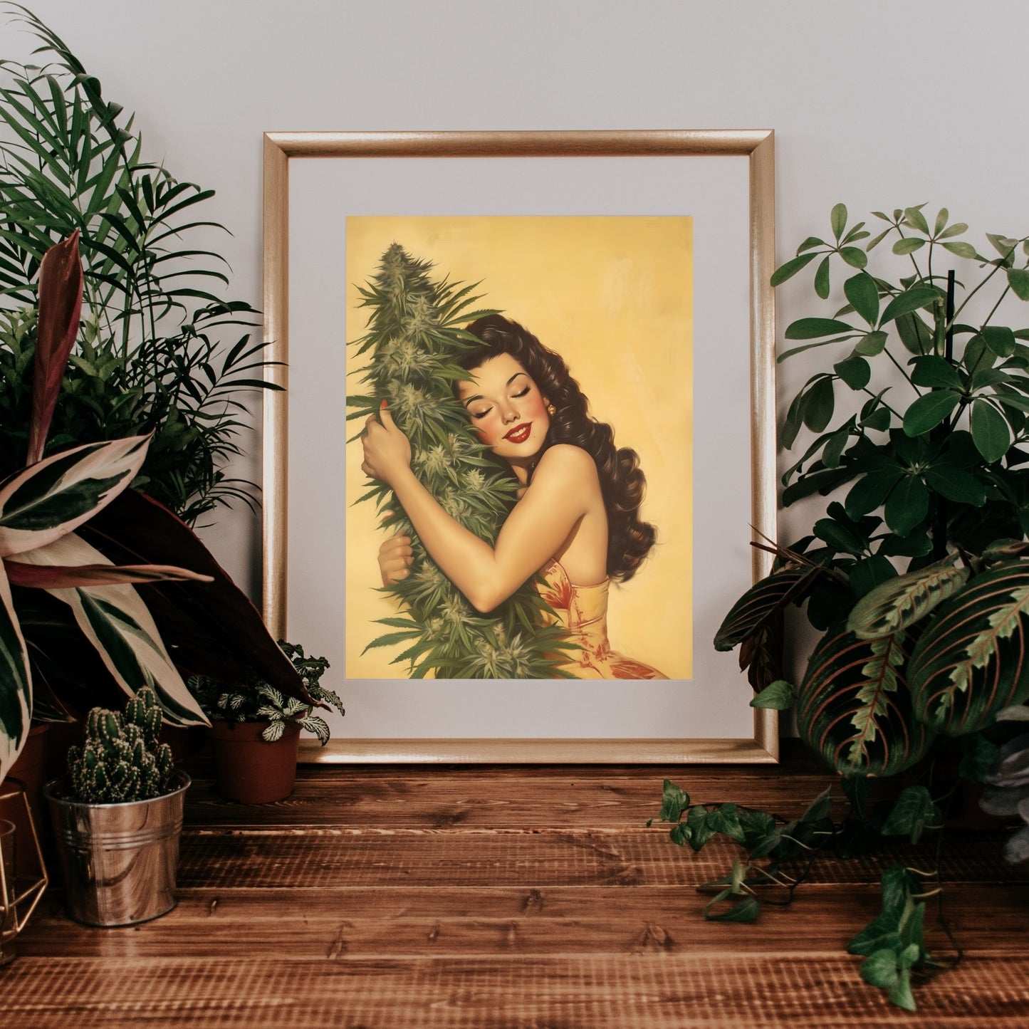 Wrapped in Green - Vintage-Inspired Art