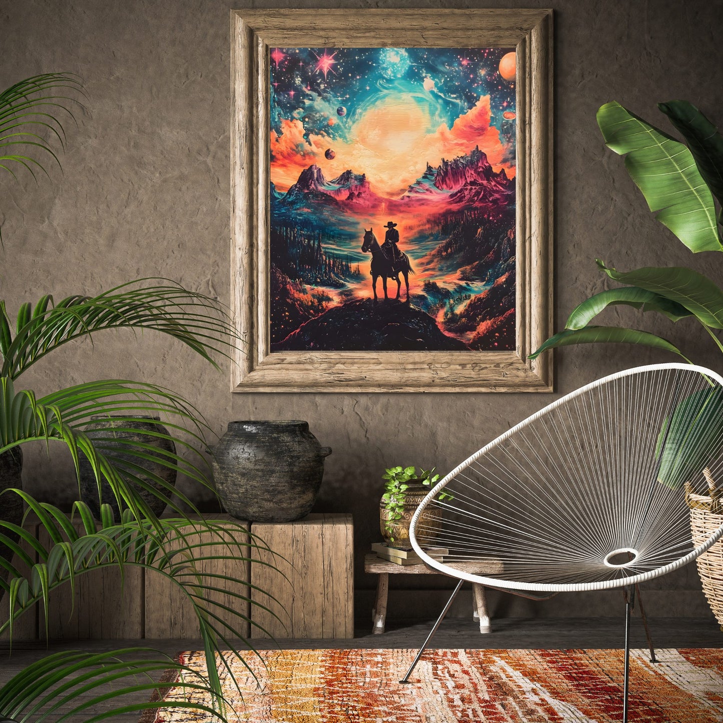 Cosmic Rider: Journey Through the Celestial Wilds