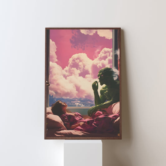 Unspoken Gravity - Retro Art Poster