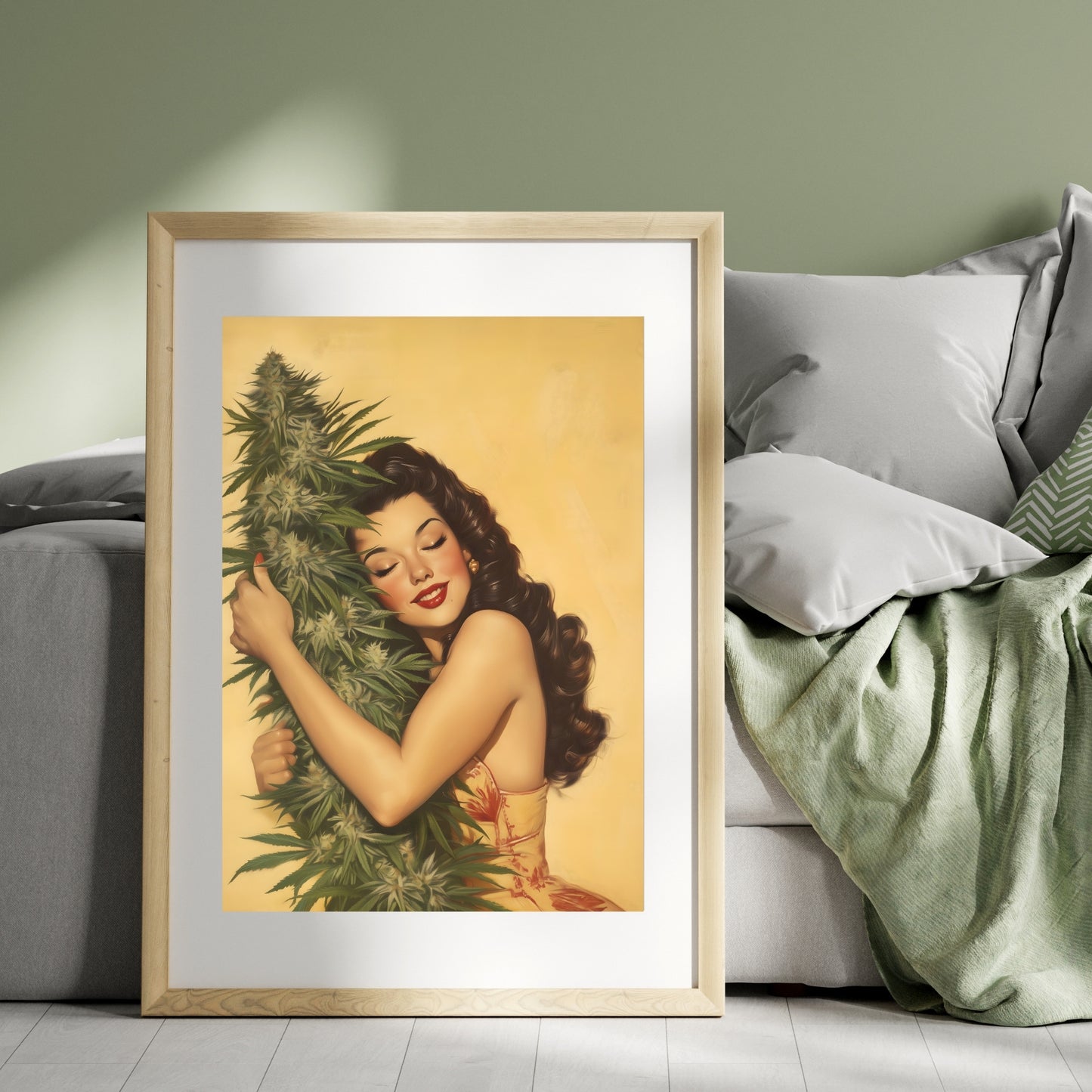 Wrapped in Green - Vintage-Inspired Art