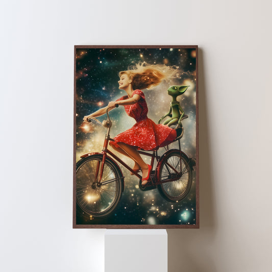 Intergalactic Joyride – Retro Sci-Fi Aesthetic Digital Art