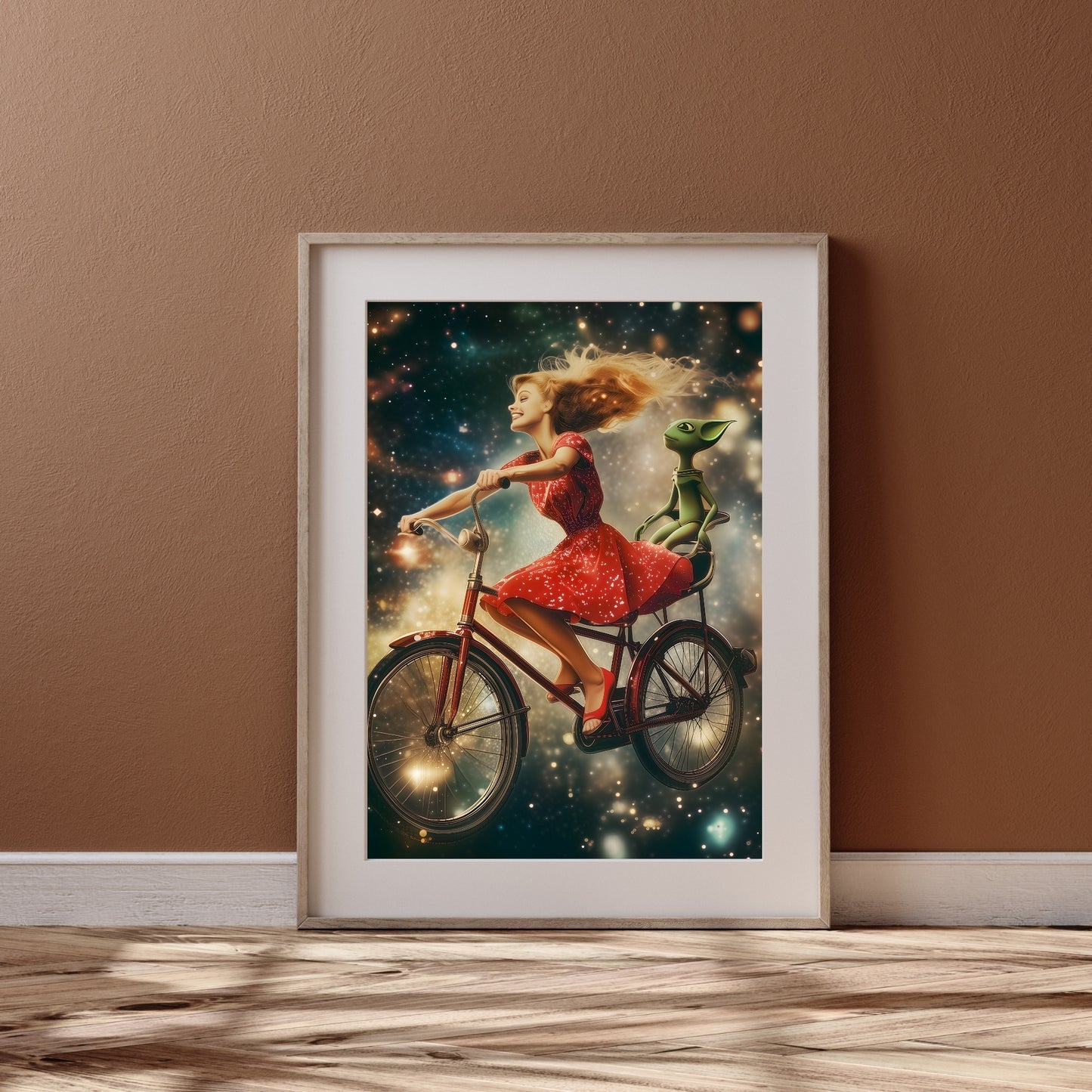 Intergalactic Joyride – Retro Sci-Fi Aesthetic Digital Art