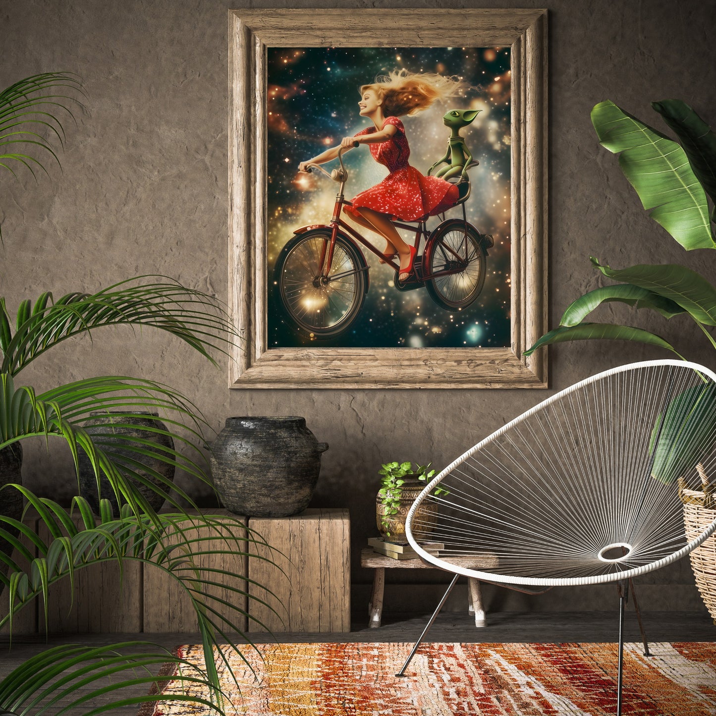 Intergalactic Joyride – Retro Sci-Fi Aesthetic Digital Art